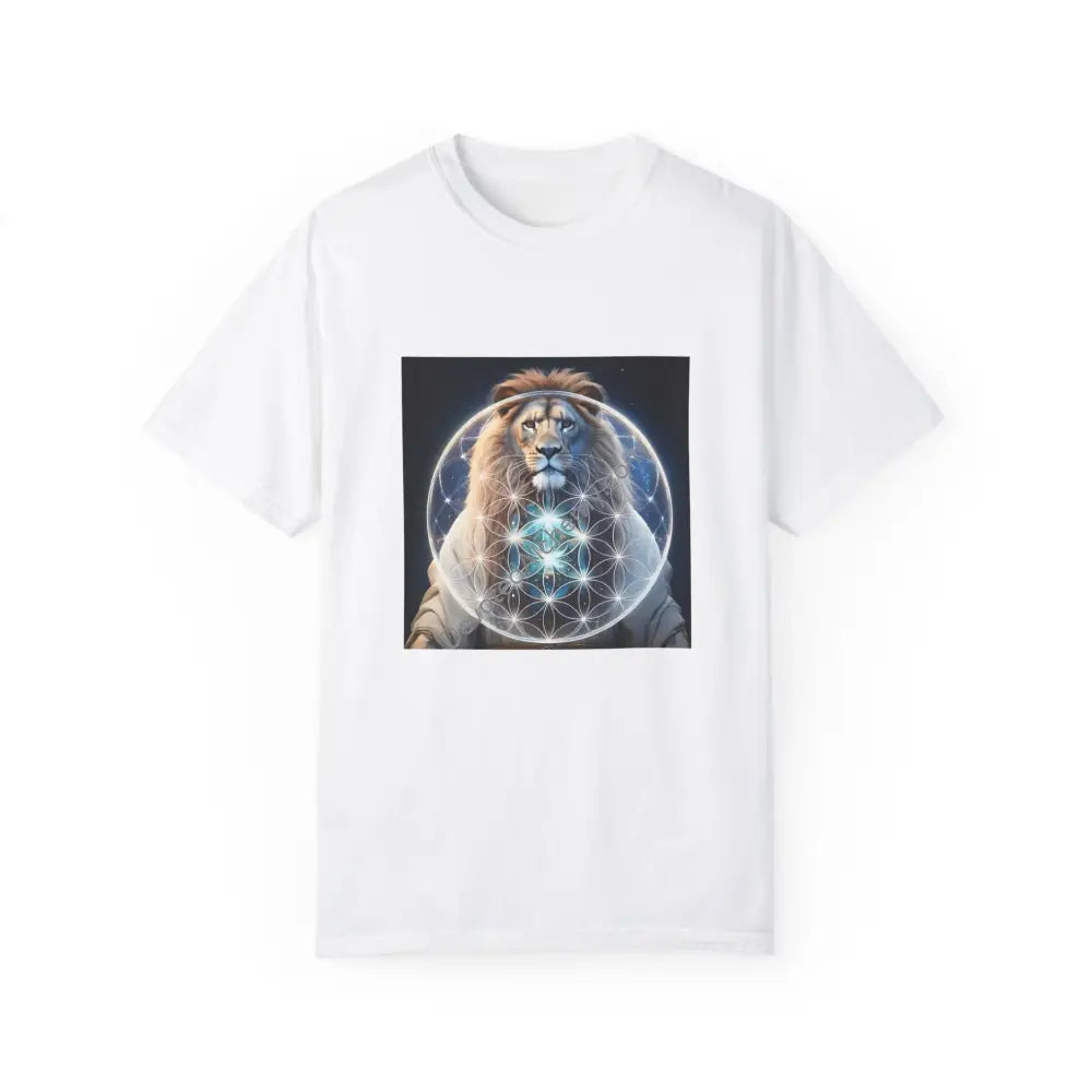 Mystic Lion Unisex Garment-Dyed T-Shirt White / S