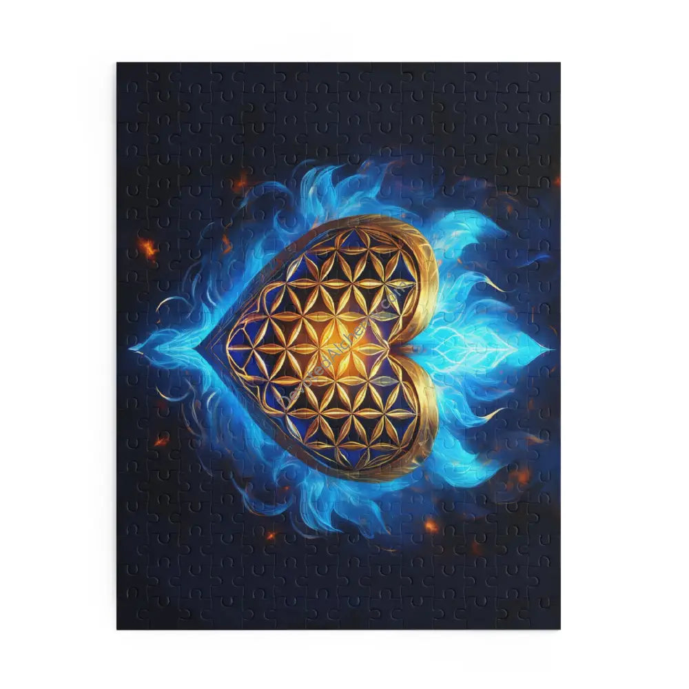 Mystical Heart Puzzle - 500-Piece Options | Spiritual Art Jigsaw for Meditation & Relaxation 14’’ × 11’’ (252 pcs)