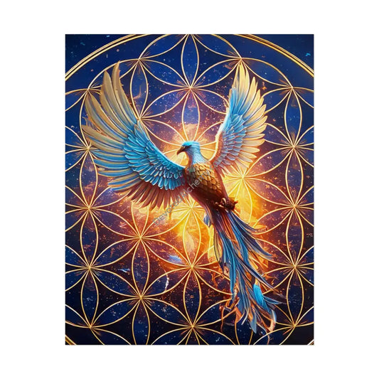 Phoenix Wall Art Print Spiritual Decor Yoga Gift Mindfulness Art Bohemian Room Decoration 8″ x 10″ (Vertical) / Matte