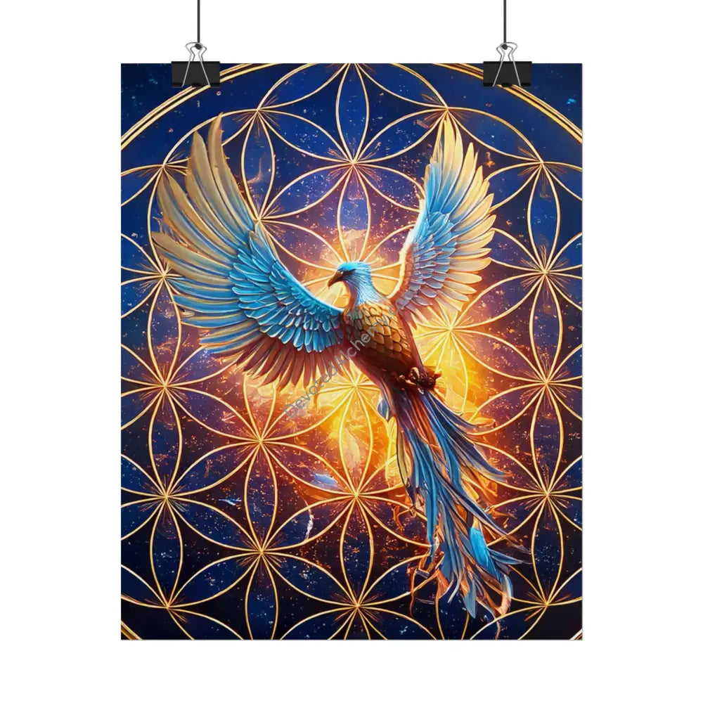 Phoenix Wall Art Print Spiritual Decor Yoga Gift Mindfulness Art Bohemian Room Decoration Poster