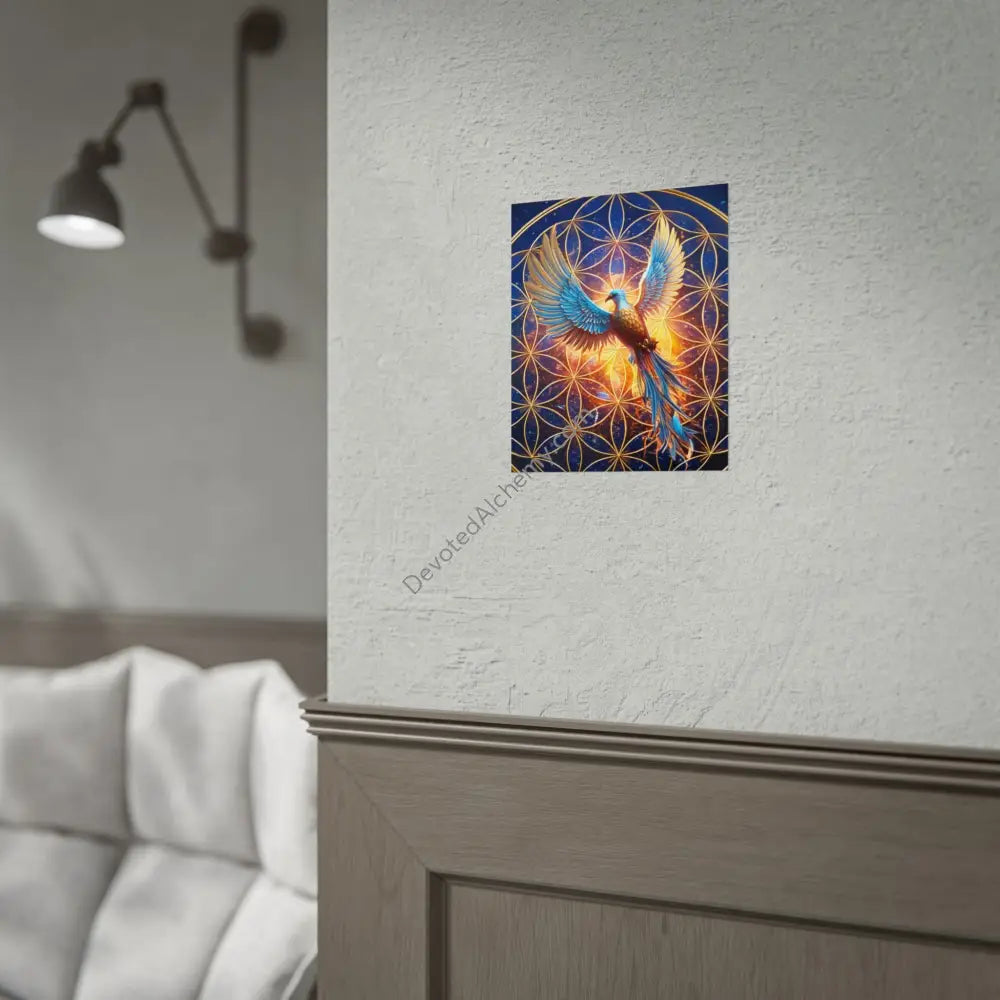 Phoenix Wall Art Print Spiritual Decor Yoga Gift Mindfulness Art Bohemian Room Decoration Poster
