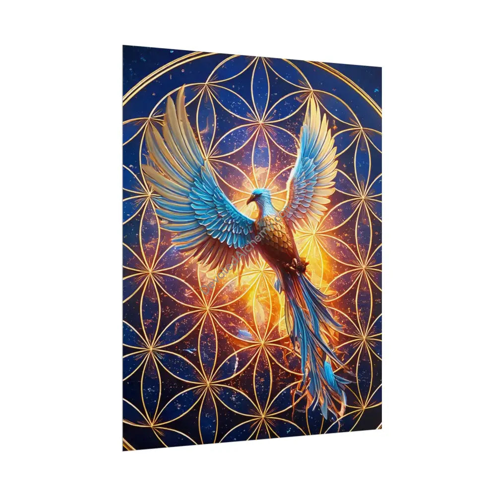 Phoenix Wall Art Print Spiritual Decor Yoga Gift Mindfulness Art Bohemian Room Decoration Poster