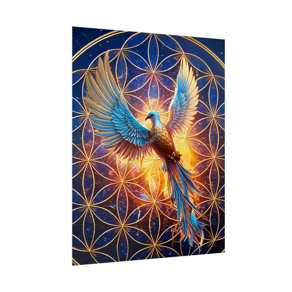 Phoenix Wall Art Print Spiritual Decor Yoga Gift Mindfulness Art Bohemian Room Decoration Poster