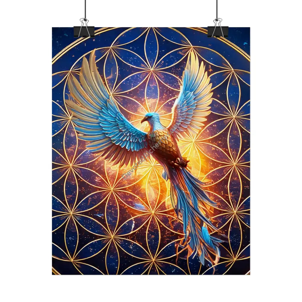 Phoenix Wall Art Print Spiritual Decor Yoga Gift Mindfulness Art Bohemian Room Decoration Poster