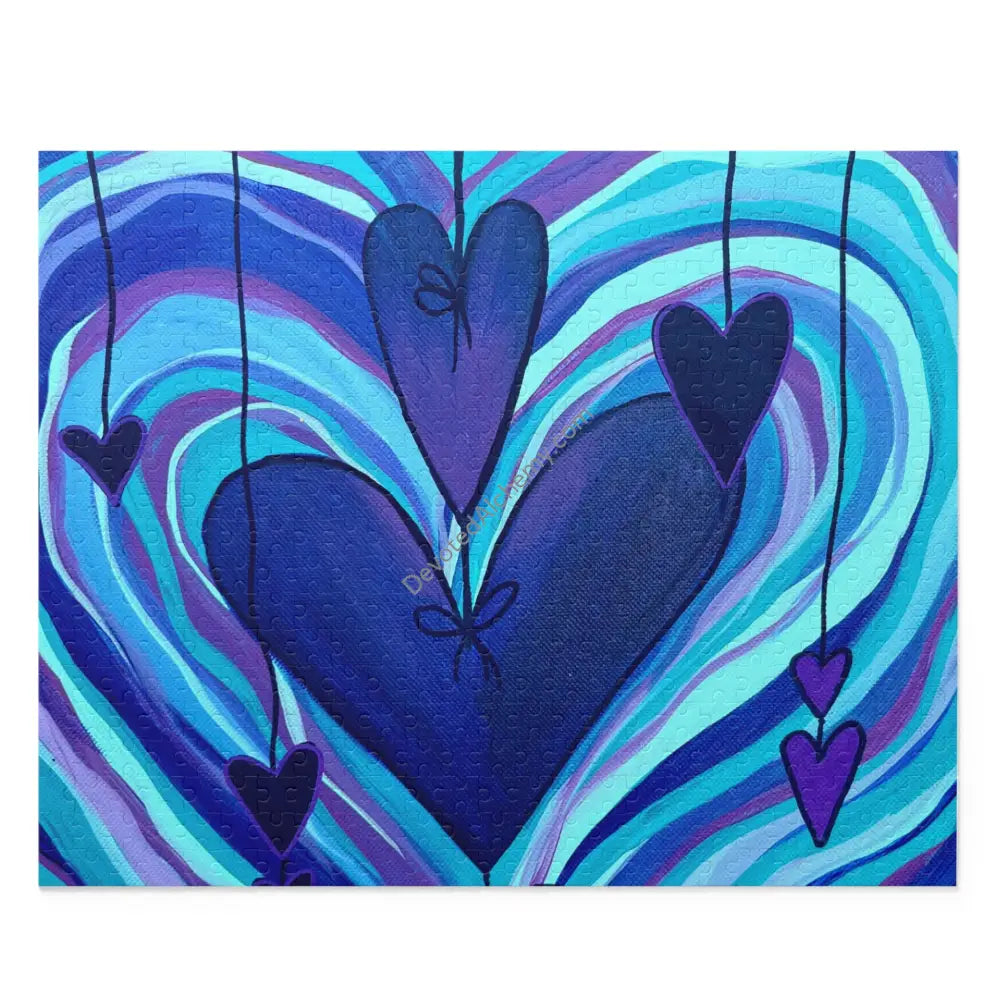 Purple Heart Puzzle 500-Piece Perfect for Family Game Night Unique Gift and Meditation 20’’ × 16’’ (500 pcs) Puzzle