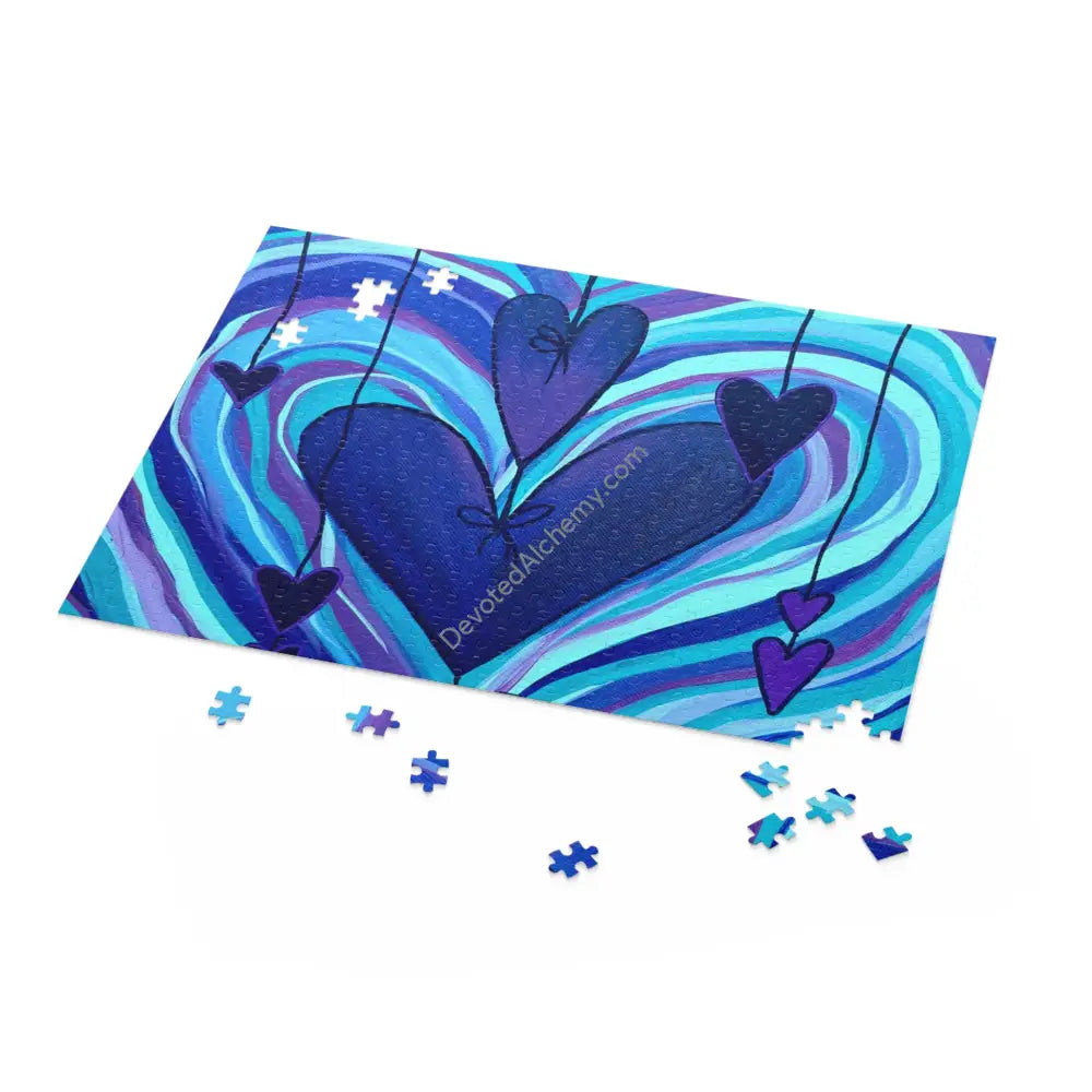 Purple Heart Puzzle 500-Piece Perfect for Family Game Night Unique Gift and Meditation 20’’ × 16’’ (500 pcs) Puzzle