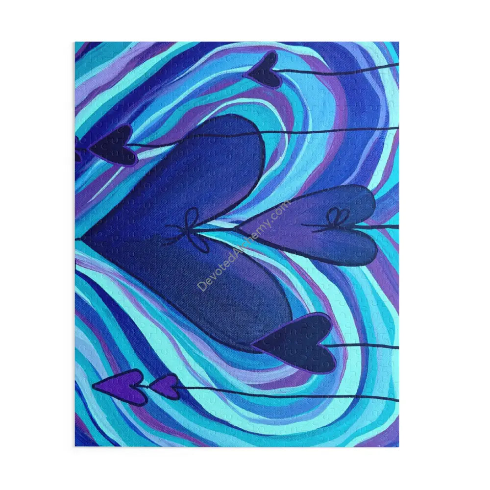 Purple Heart Puzzle 500-Piece Perfect for Family Game Night Unique Gift and Meditation 20’’ × 16’’ (500 pcs) Puzzle