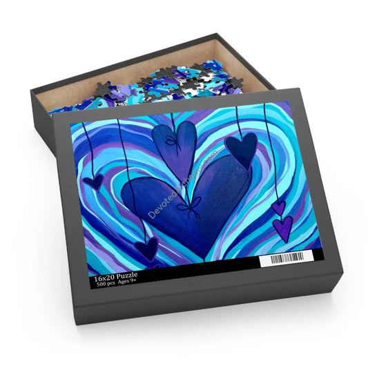 Purple Heart Puzzle 500-Piece Perfect for Family Game Night Unique Gift and Meditation 20’’ × 16’’ (500 pcs) Puzzle