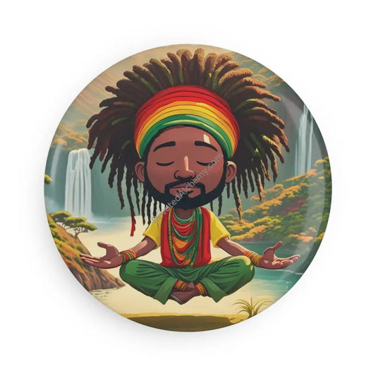 Rasta Magnet Art Sacred Geometry Magnet 1 pc / 2.25’’ / Round Home Decor
