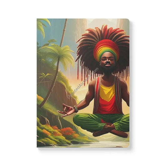 Rasta Softcover Journal | Dream Diary Empowerment Notebook Gratitude Journal Cosmic Art Stationery Gift for Writers 100