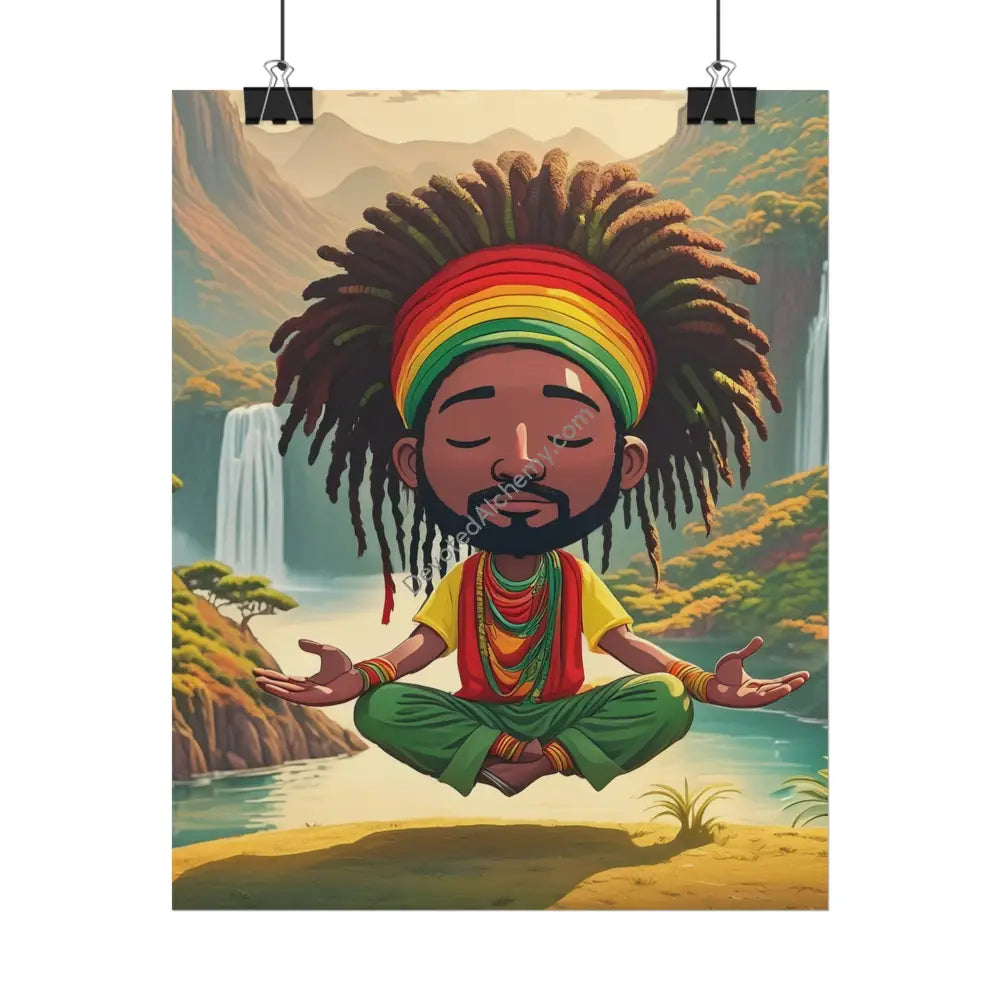 Rasta2 Meditation Wall Art Print Spiritual Decor Chakra Healing Poster Yoga Gift Mindfulness Art Bohemian Room