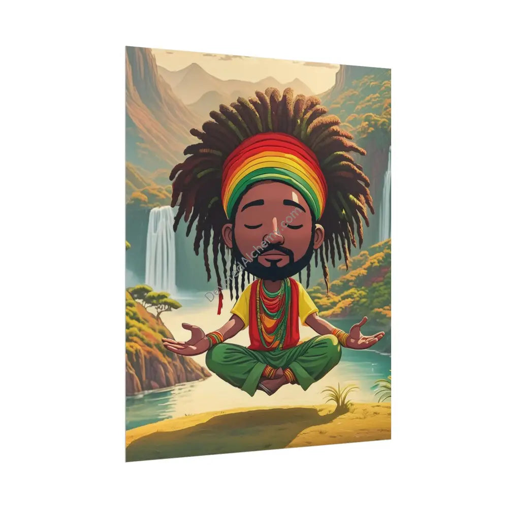 Rasta2 Meditation Wall Art Print Spiritual Decor Chakra Healing Poster Yoga Gift Mindfulness Art Bohemian Room