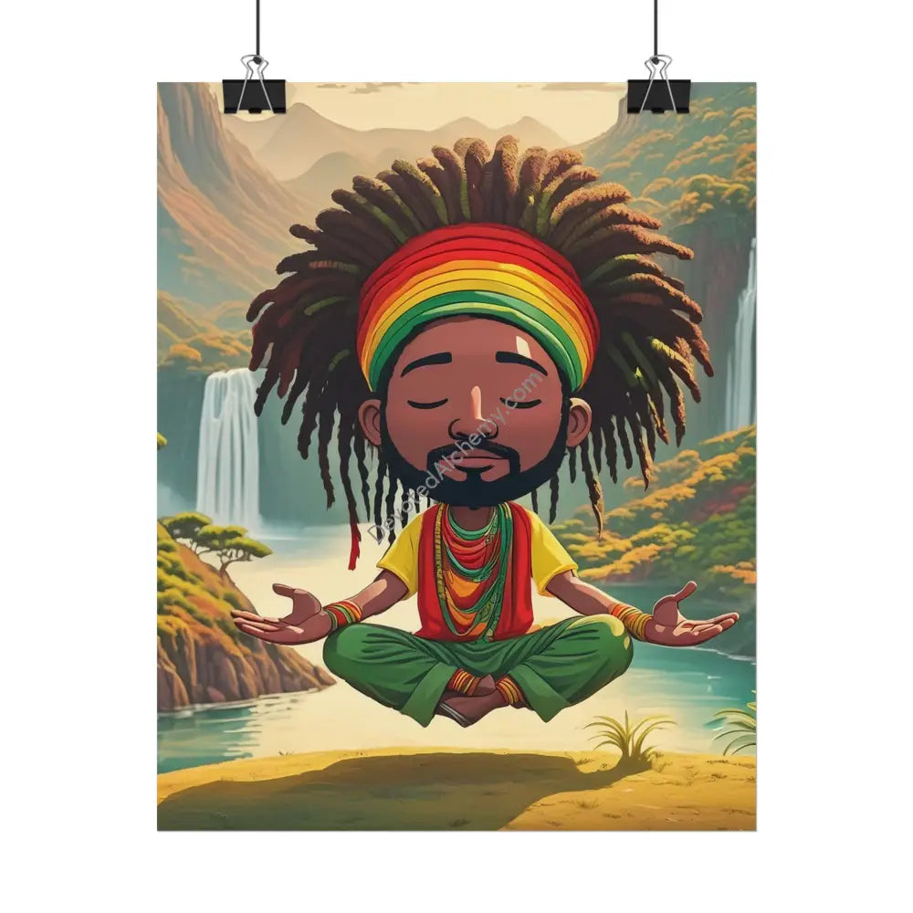 Rasta2 Meditation Wall Art Print Spiritual Decor Chakra Healing Poster Yoga Gift Mindfulness Art Bohemian Room