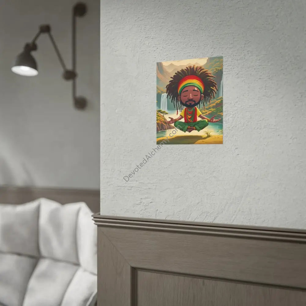 Rasta2 Meditation Wall Art Print Spiritual Decor Chakra Healing Poster Yoga Gift Mindfulness Art Bohemian Room