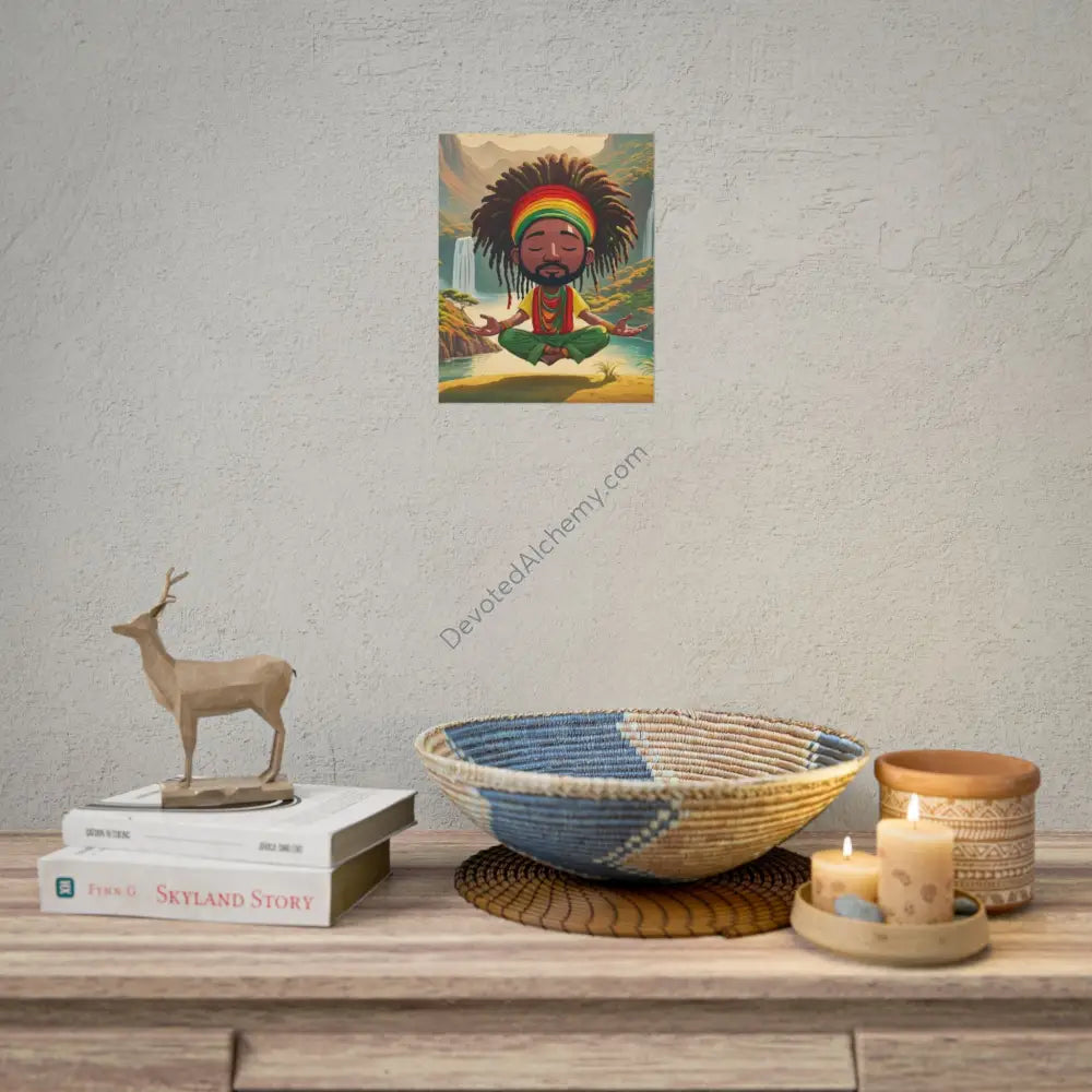 Rasta2 Meditation Wall Art Print Spiritual Decor Chakra Healing Poster Yoga Gift Mindfulness Art Bohemian Room
