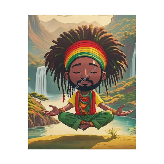 Rasta2 Meditation Wall Art Print Spiritual Decor Chakra Healing Poster Yoga Gift Mindfulness Art Bohemian Room