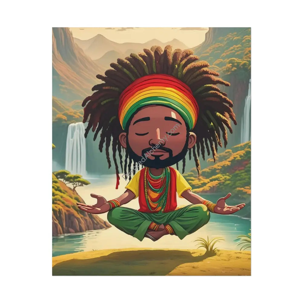 Rasta2 Meditation Wall Art Print Spiritual Decor Chakra Healing Poster Yoga Gift Mindfulness Art Bohemian Room