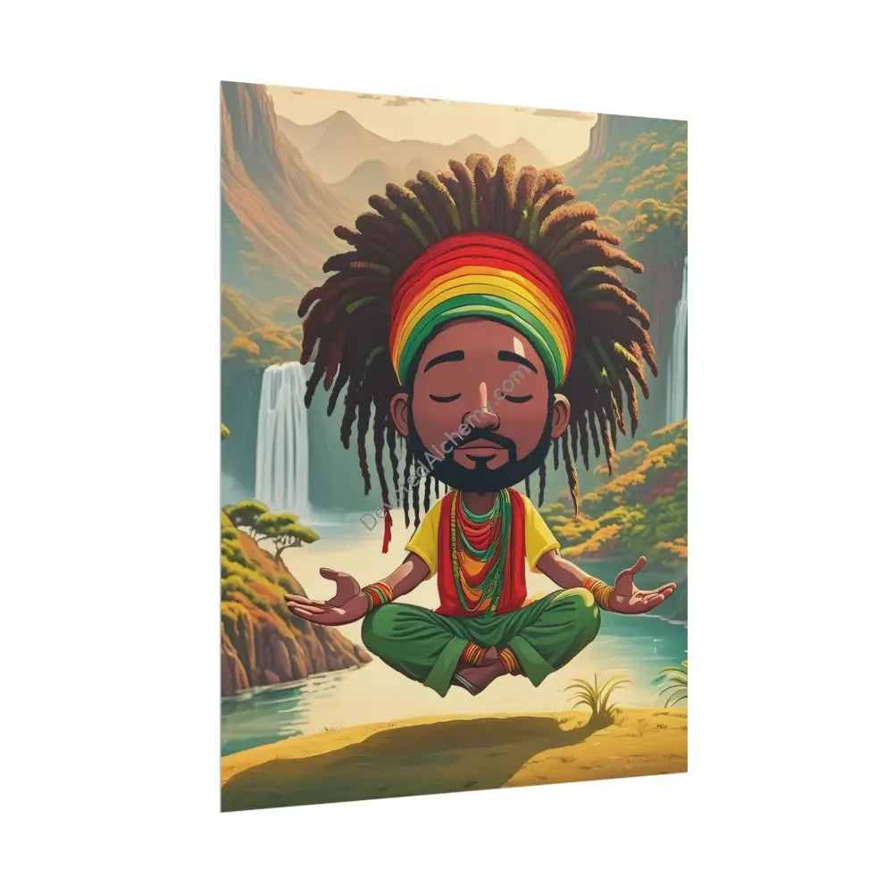Rasta2 Meditation Wall Art Print Spiritual Decor Chakra Healing Poster Yoga Gift Mindfulness Art Bohemian Room