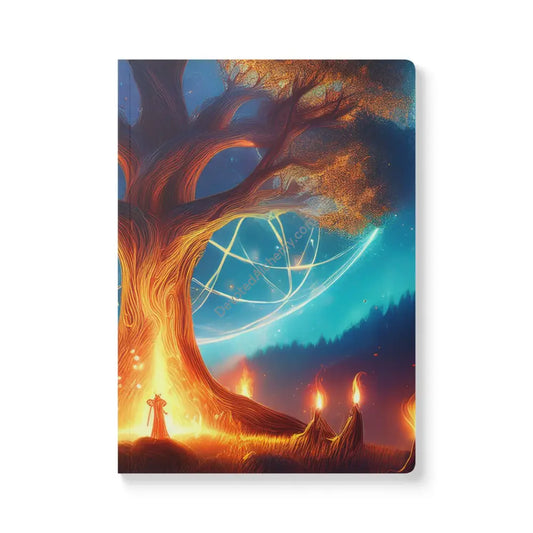Tree of Fairy Tales Softcover Journal | Dream Diary Empowerment Notebook Gratitude Journal Cosmic Art Stationery Gift