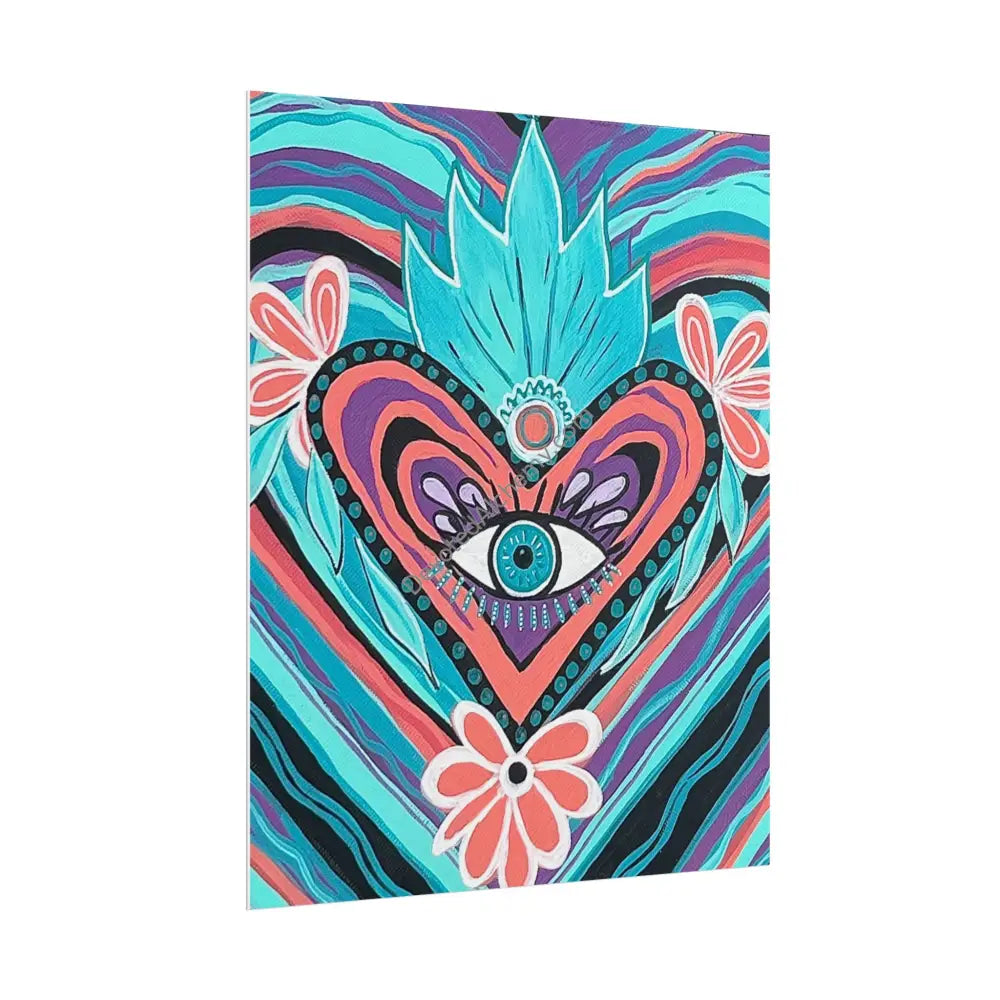 Visionary Heart Wall Art Print Spiritual Decor Chakra Healing Poster Yoga Gift Mindfulness Art Bohemian Room Decoration