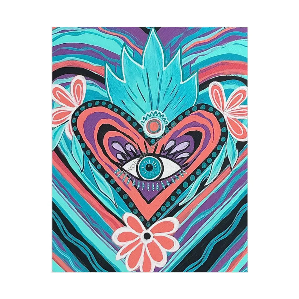 Visionary Heart Wall Art Print Spiritual Decor Chakra Healing Poster Yoga Gift Mindfulness Art Bohemian Room Decoration