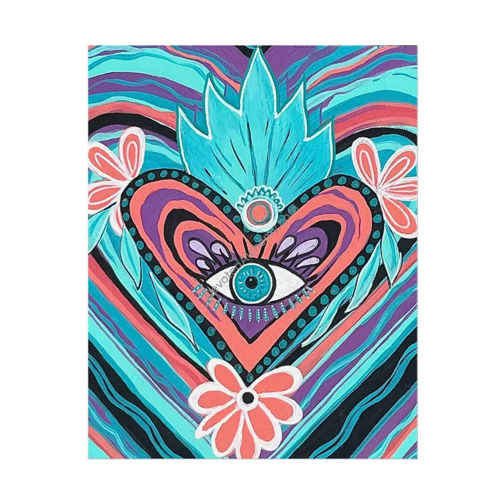 Visionary Heart Wall Art Print Spiritual Decor Chakra Healing Poster Yoga Gift Mindfulness Art Bohemian Room Decoration