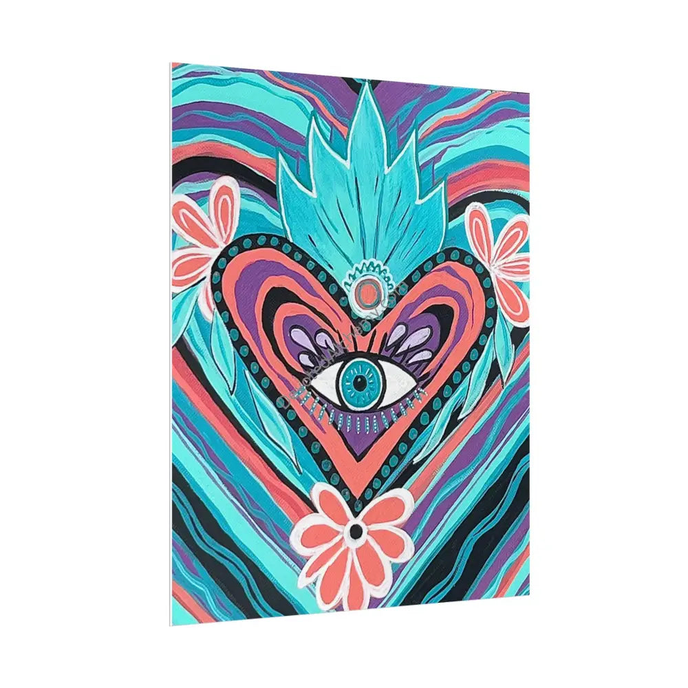 Visionary Heart Wall Art Print Spiritual Decor Chakra Healing Poster Yoga Gift Mindfulness Art Bohemian Room Decoration